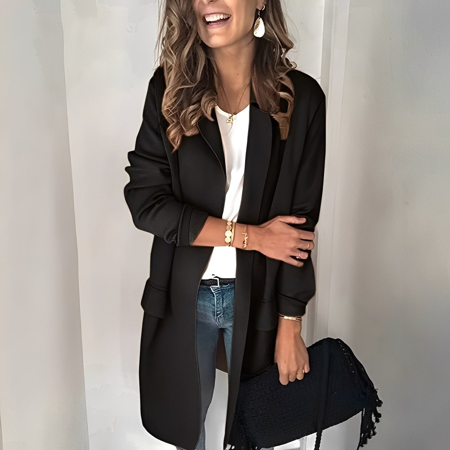 Georgina - Eleganter langer Blazer für Damen