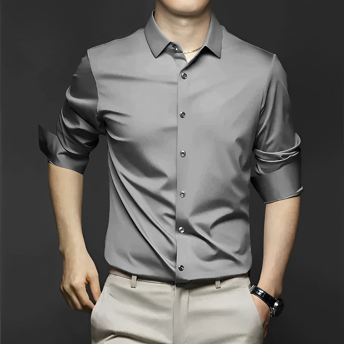 Ryan – Camisa sem vincos com estilo para homens