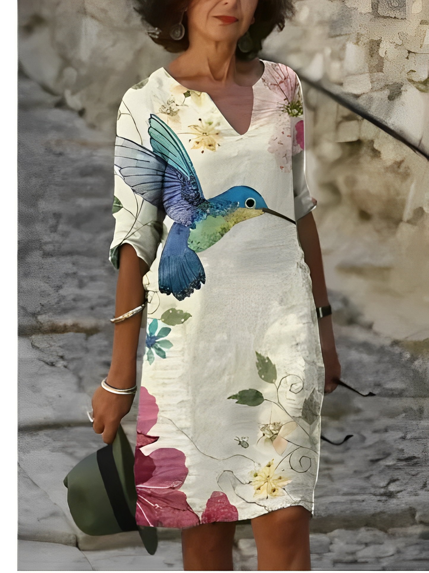 Malia – Mini-Vestido com Padrão Gráfico