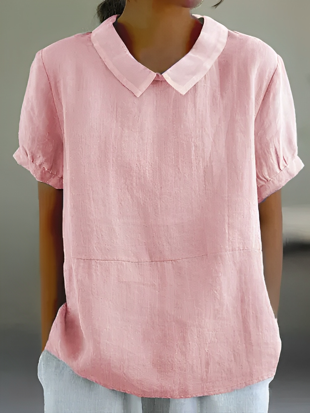 Alina – Blusa Arejada com Gola