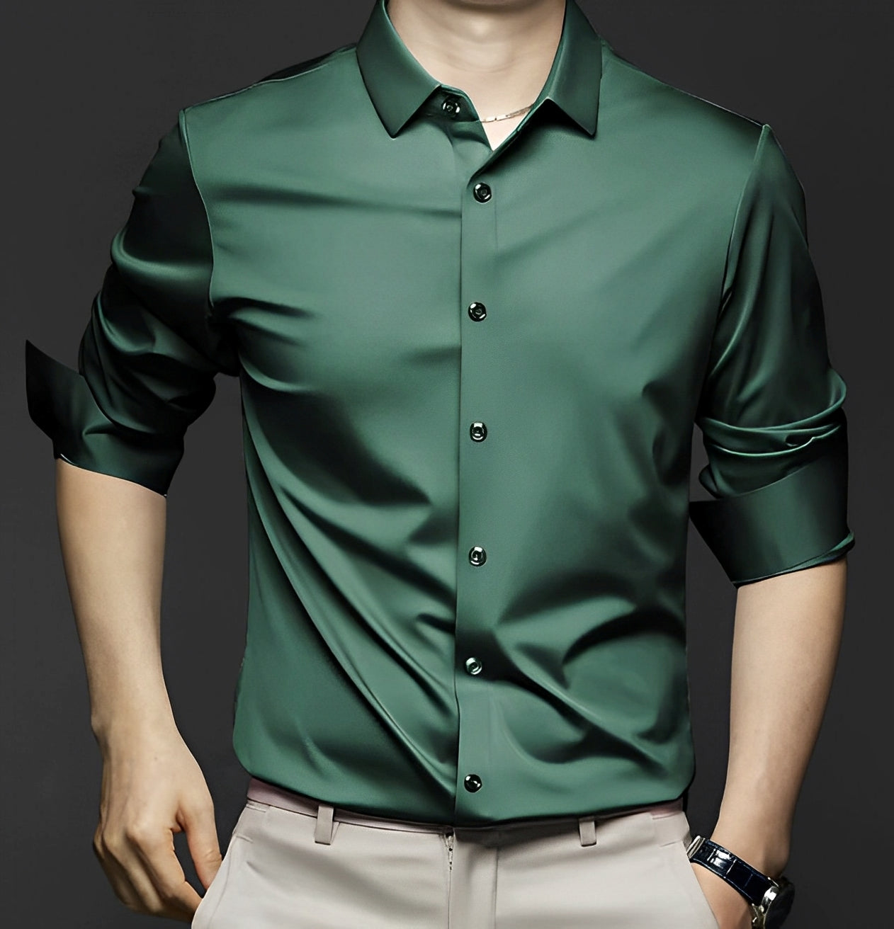 Ryan – Camisa sem vincos com estilo para homens
