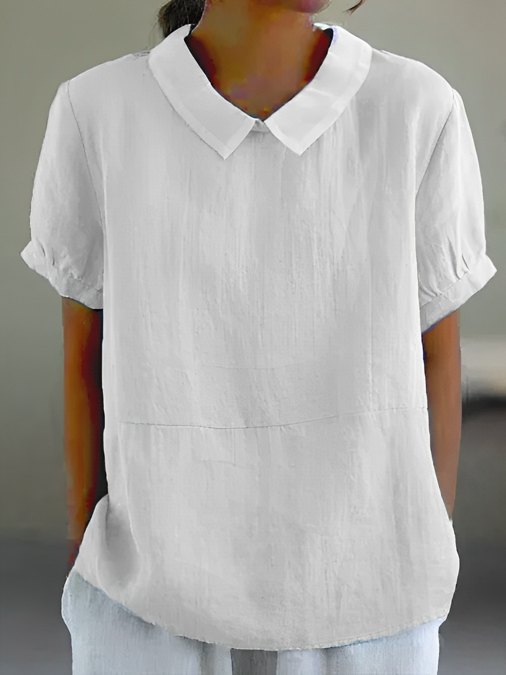 Alina – Blusa Arejada com Gola