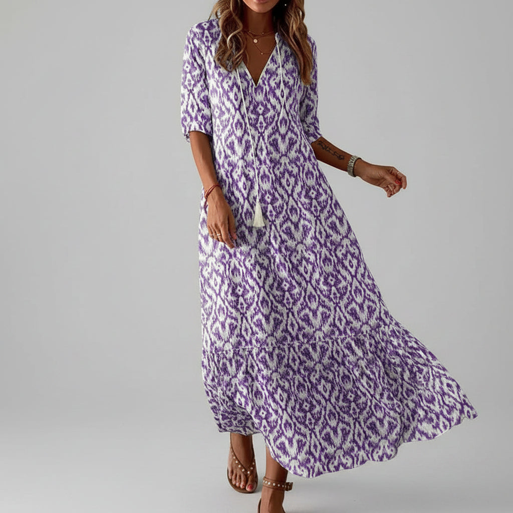 Dianna - Vestido Boho com camuflagem da barriga