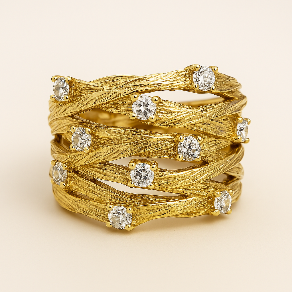 Marisse – Bague de estilo vintage com brilho sutil