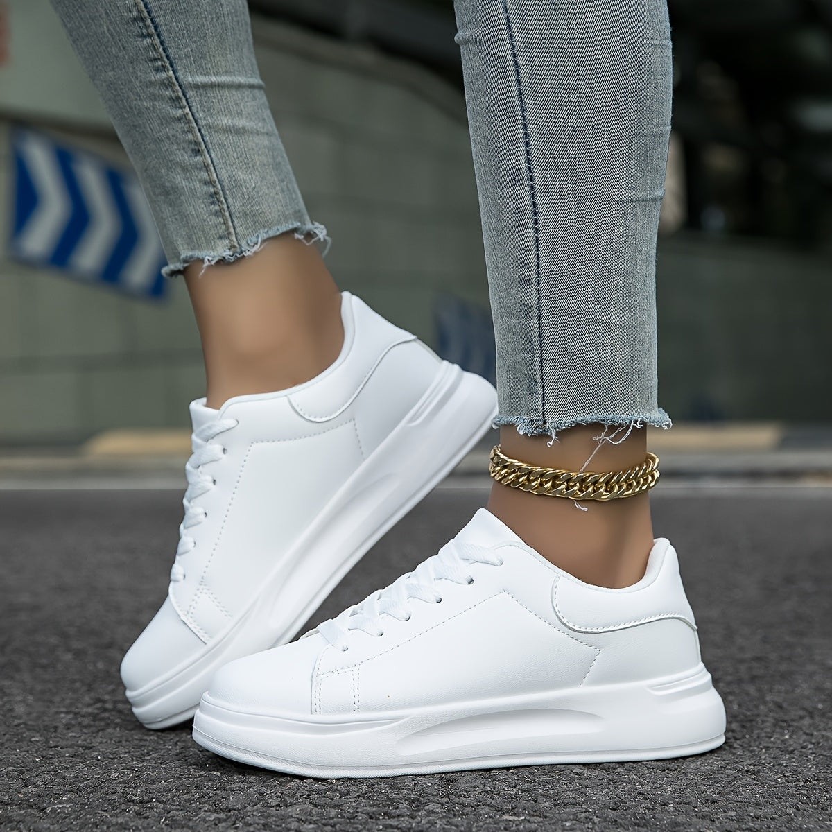 Layla - Tênis branco feminino para estilo do dia a dia