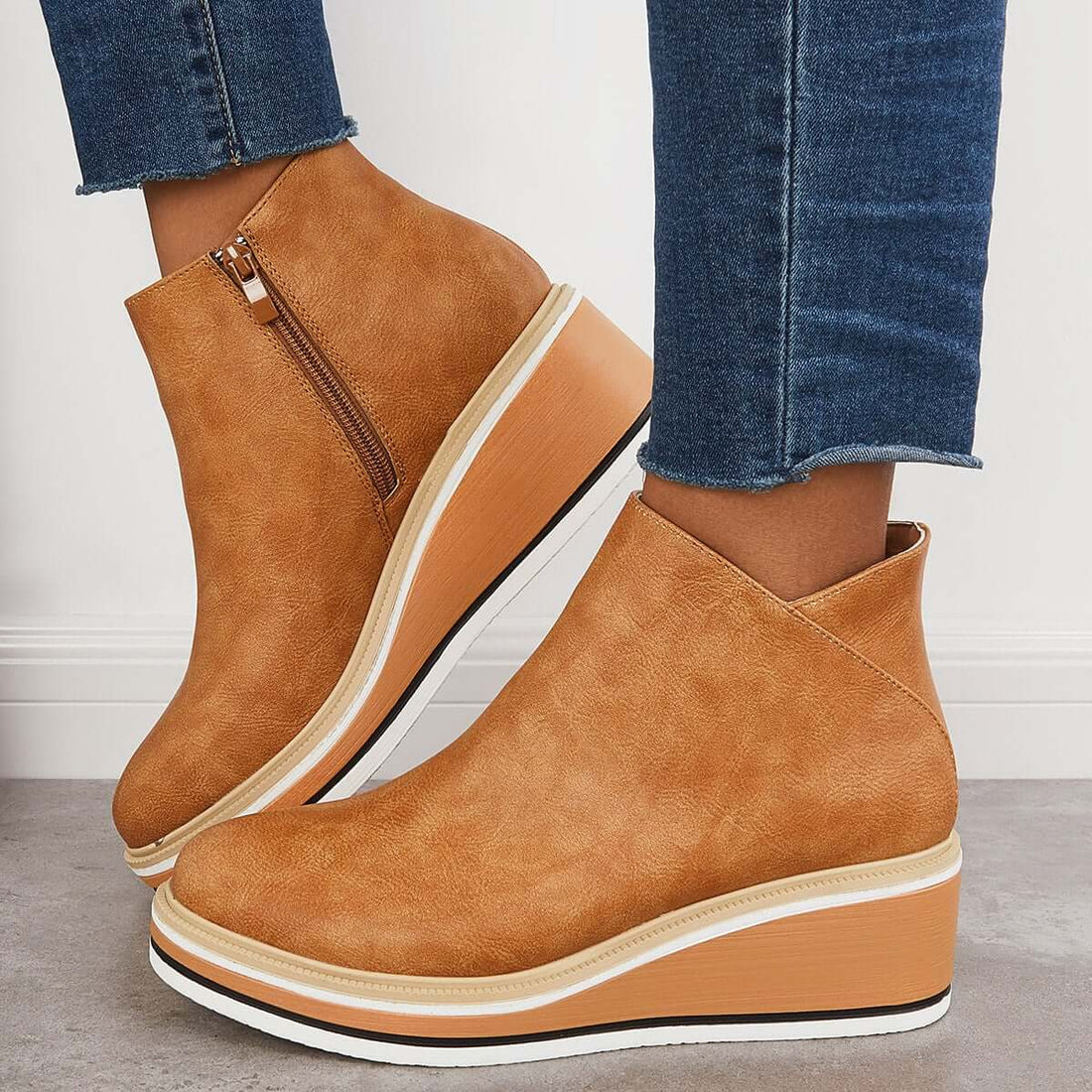 Nikkole - Botas elegantes com zíper para mulheres
