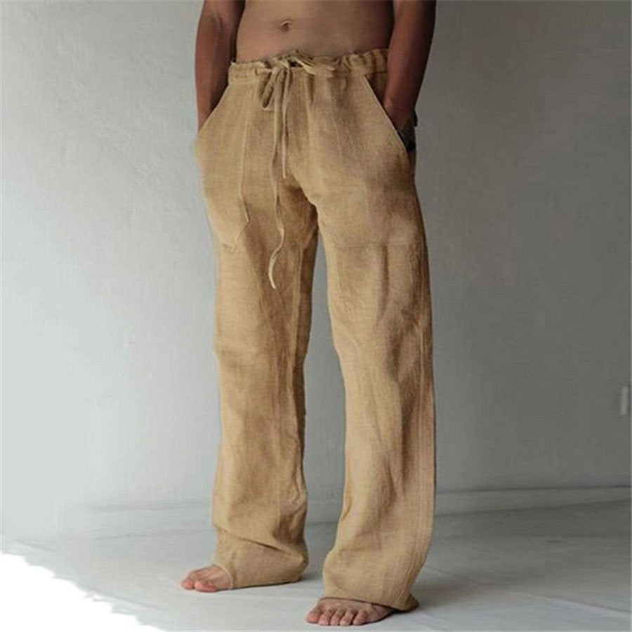 Benjamin - Calças casuais de cor lisa para homem