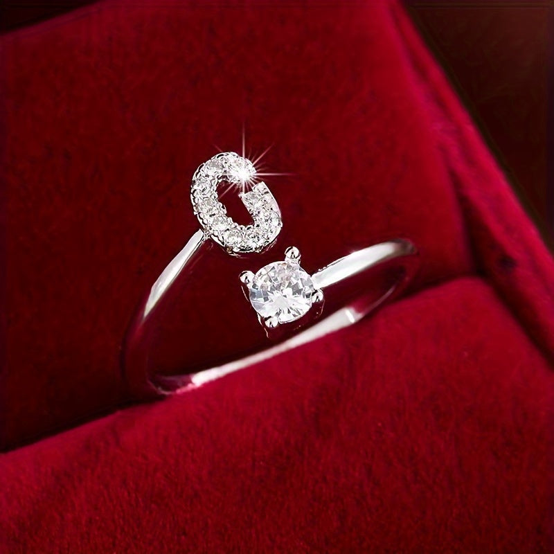 Nova – Bague aberta moderna com inicial