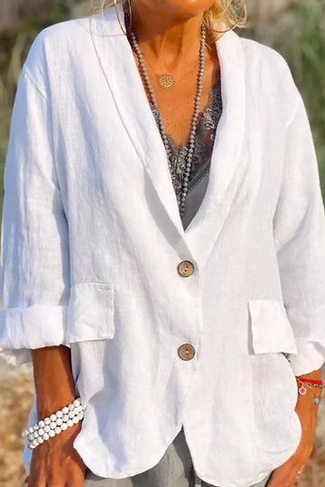 Jessica – Blazer feminino leve com botões