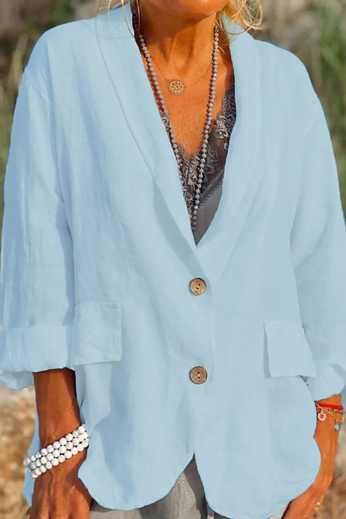 Jessica – Blazer feminino leve com botões