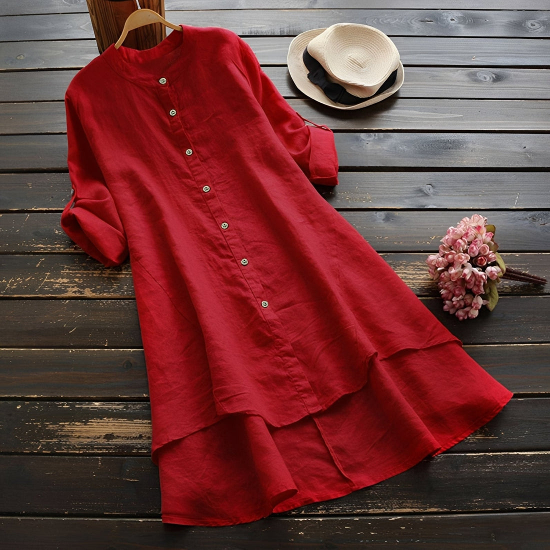 Mildred - Vestido Estiloso com Botões