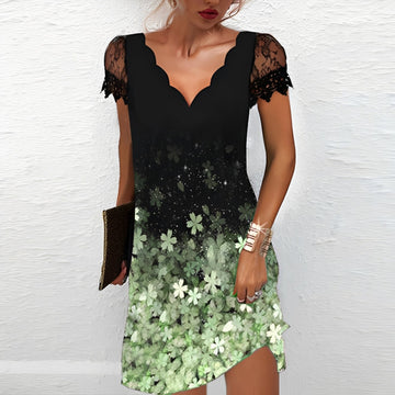 Vanessa - Vestido elegante com estampa floral para mulheres