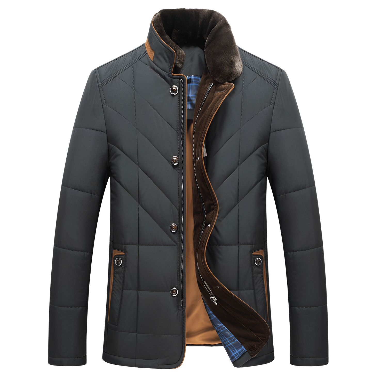 Steve - Vintage Warm Quilted Jacket for Men