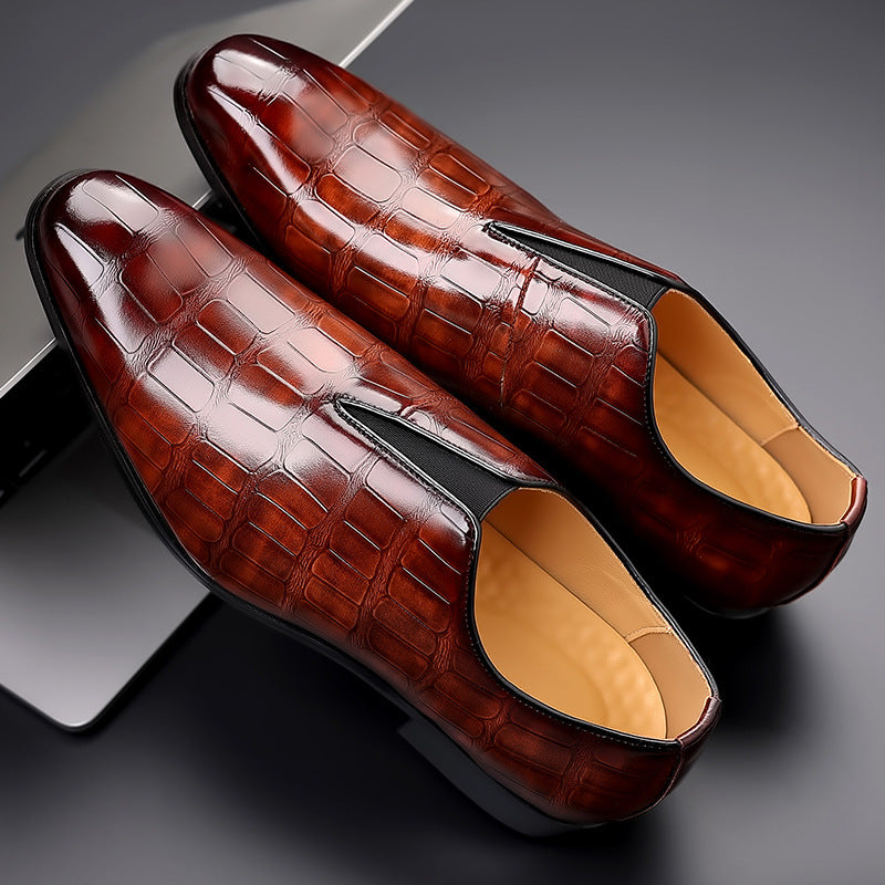 Russell - Mocassins formais com padrão de pedra para homem