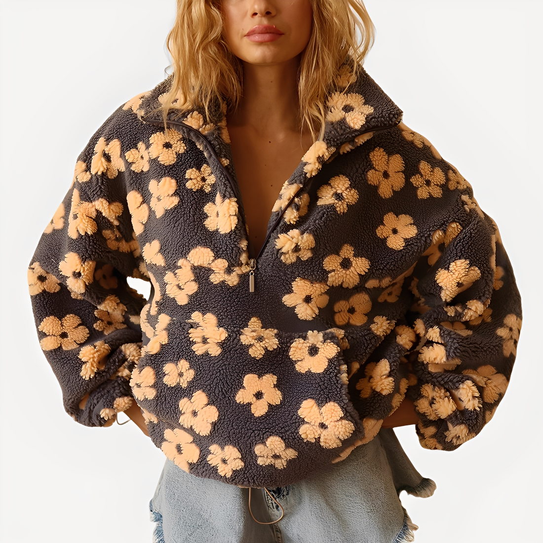 Elizabeth - Suéter elegante com padrão floral
