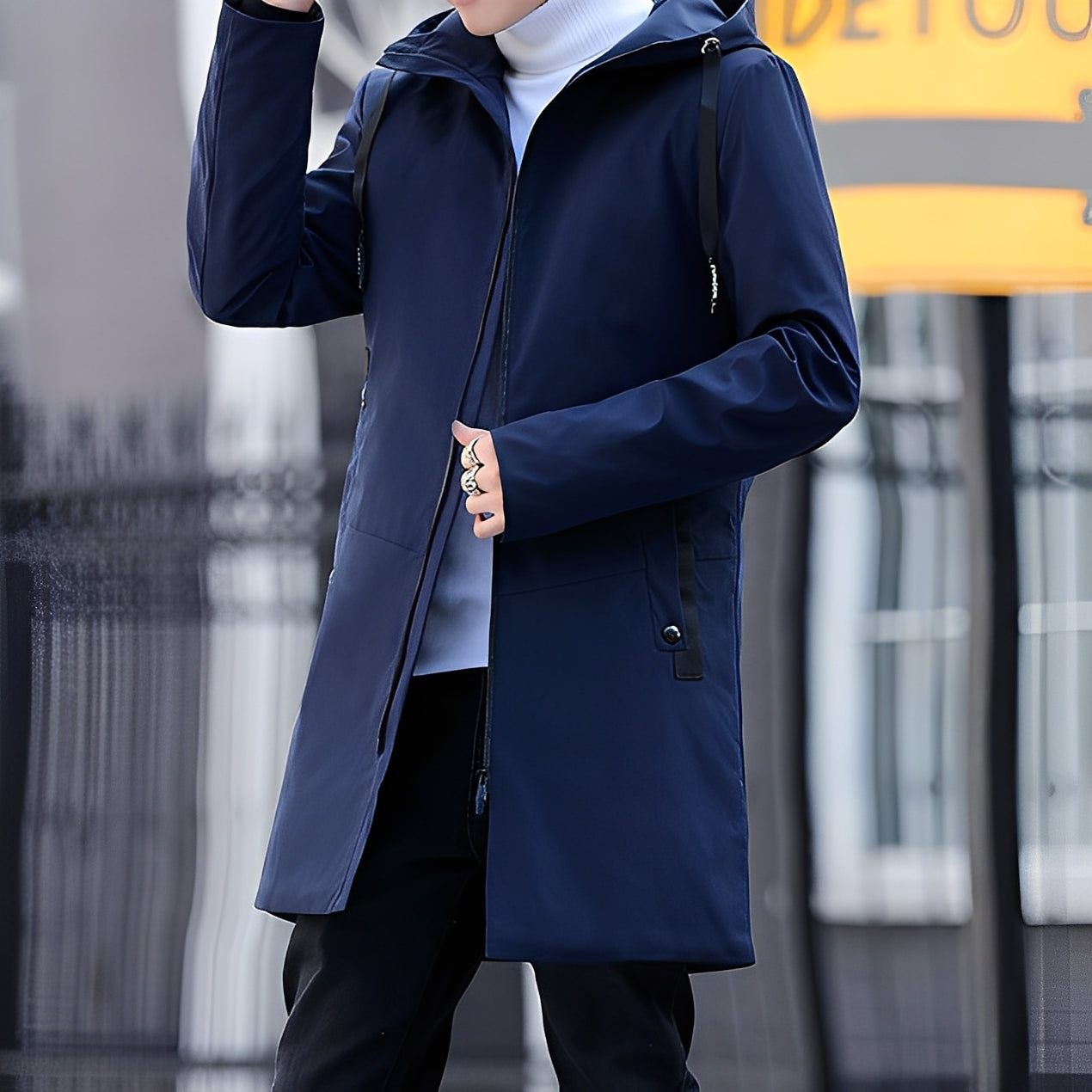 Lucas - Casual, thick, waterproof jacket with hood for men