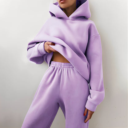 Wenona - Conjunto Casual Confortável com Capuz para Mulheres