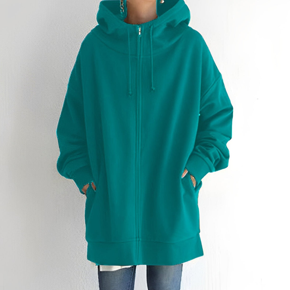 Eleanor - Hoodie Oversize Elegante de Veludo para Mulheres