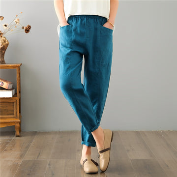 Gretchen - Calça casual de lazer com bolsos para mulheres