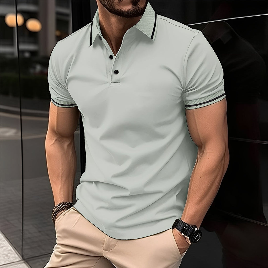 Frank - Camisa Polo com Lapela Estilosa