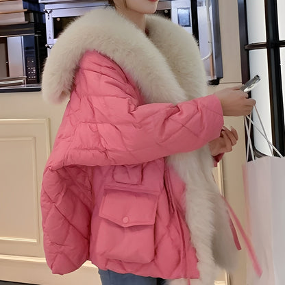 Lauren - Elegante Oversize-Casaco de Penas para Mulheres