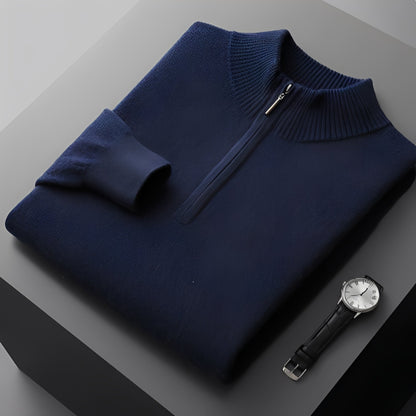 Weldon - Suéter de malha com meio fecho para homens