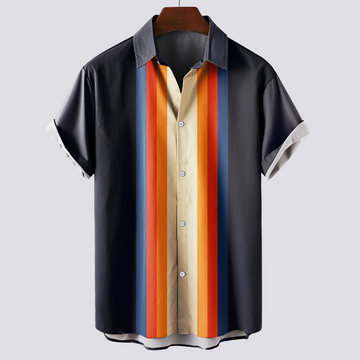 Shawn - Camisa clássica estampada para homens