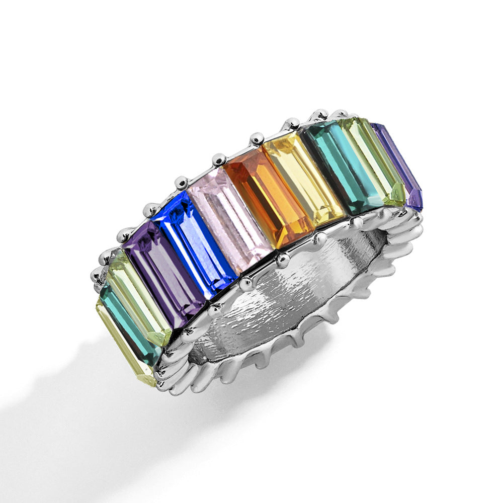Naya – Bague geométrica moderna colorida