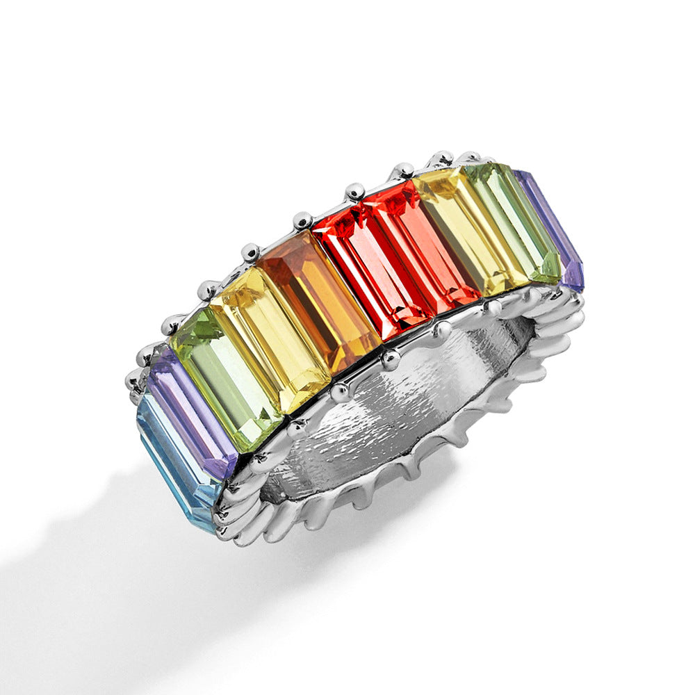 Naya – Bague geométrica moderna colorida