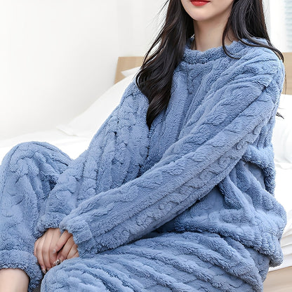 Kilie - Conjunto de Fleece Confortável e Aconchegante de Duas Peças para Mulheres