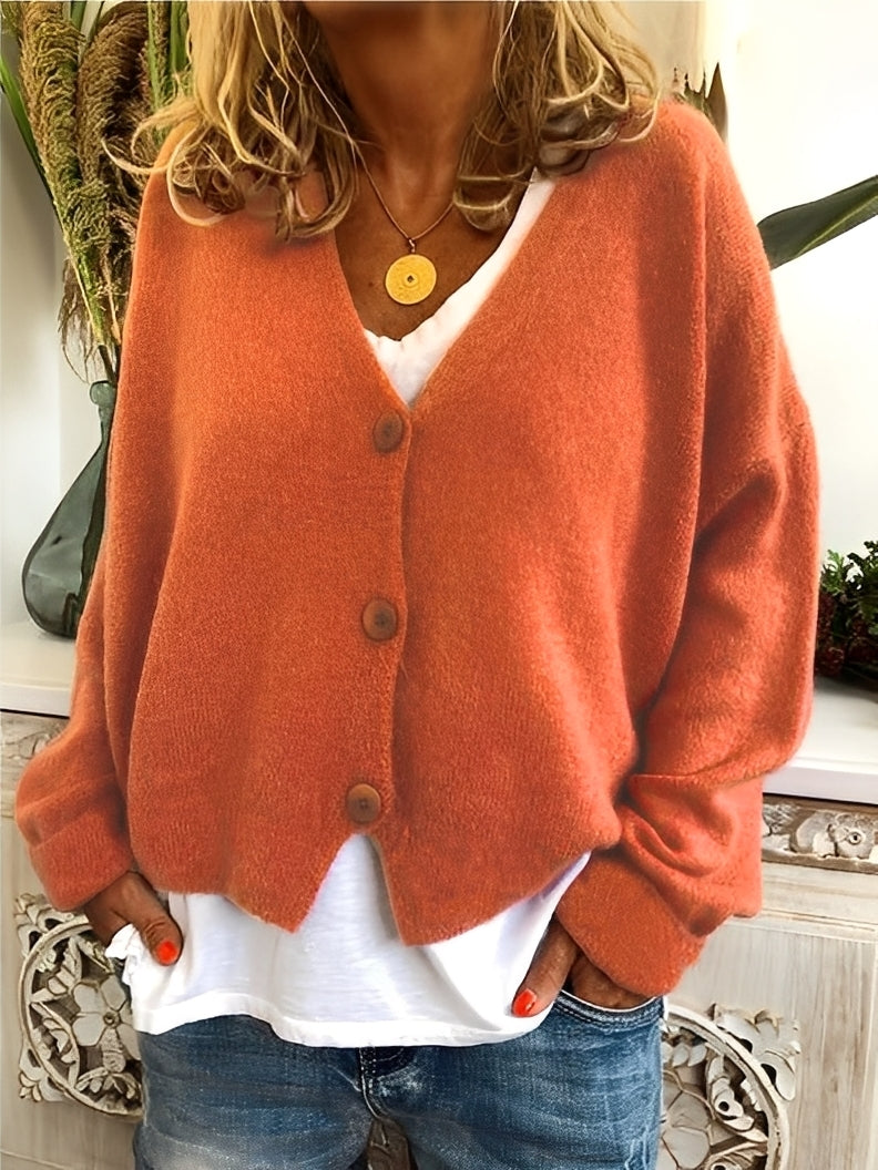 Deena - Cardigan casual, solto e quente para mulheres