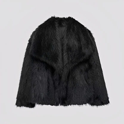 Jennifer - Modern, elegant synthetic fur coat for women