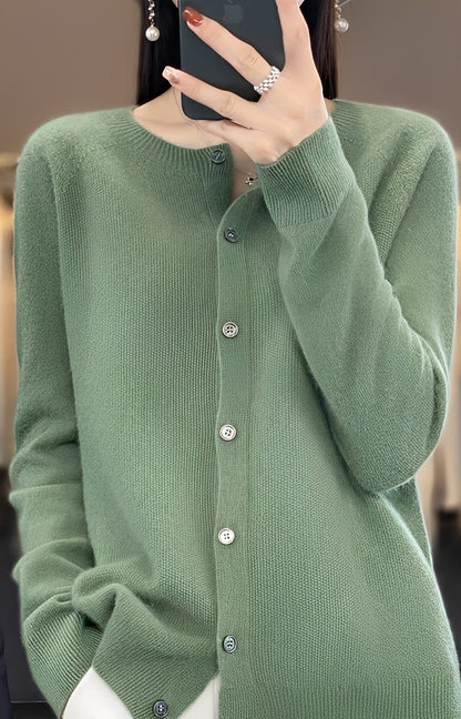 Addie - Moderna Cardigan de Lã de Caxemira para Mulheres