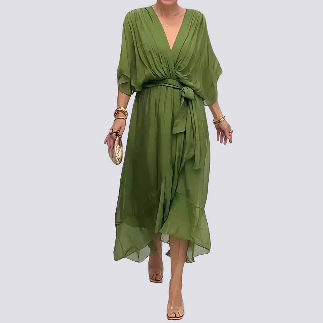 Jane - Vestido Irregular com Decote em V