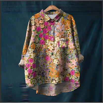 Garance - Classic long-sleeved blouse for woman