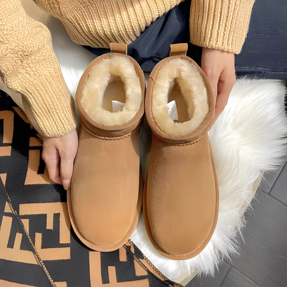 Rozanne - Botas de Inverno Mini Casuais para Mulheres