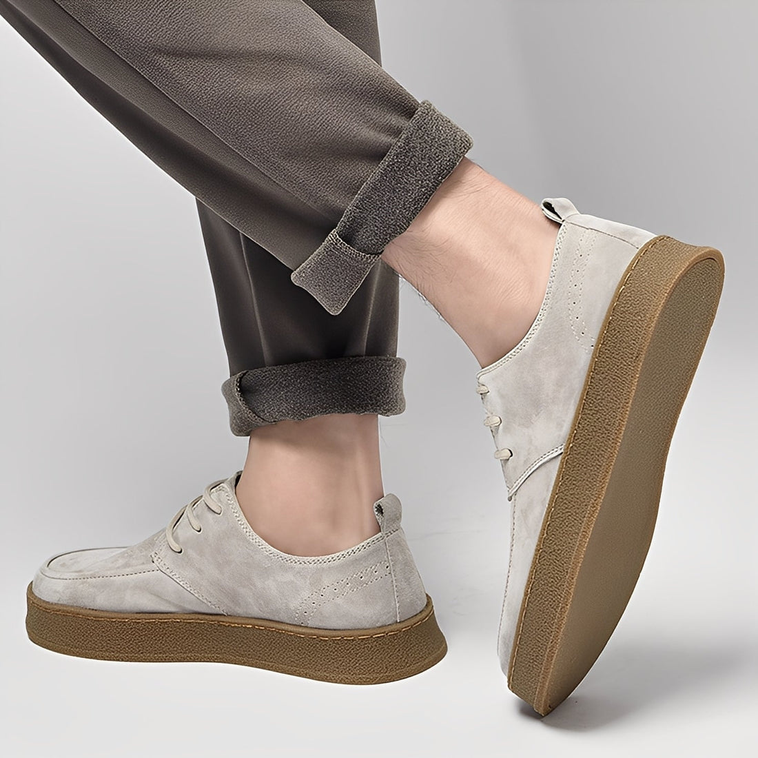 Sylvan - Formais sapatos rasos de camurça para homens