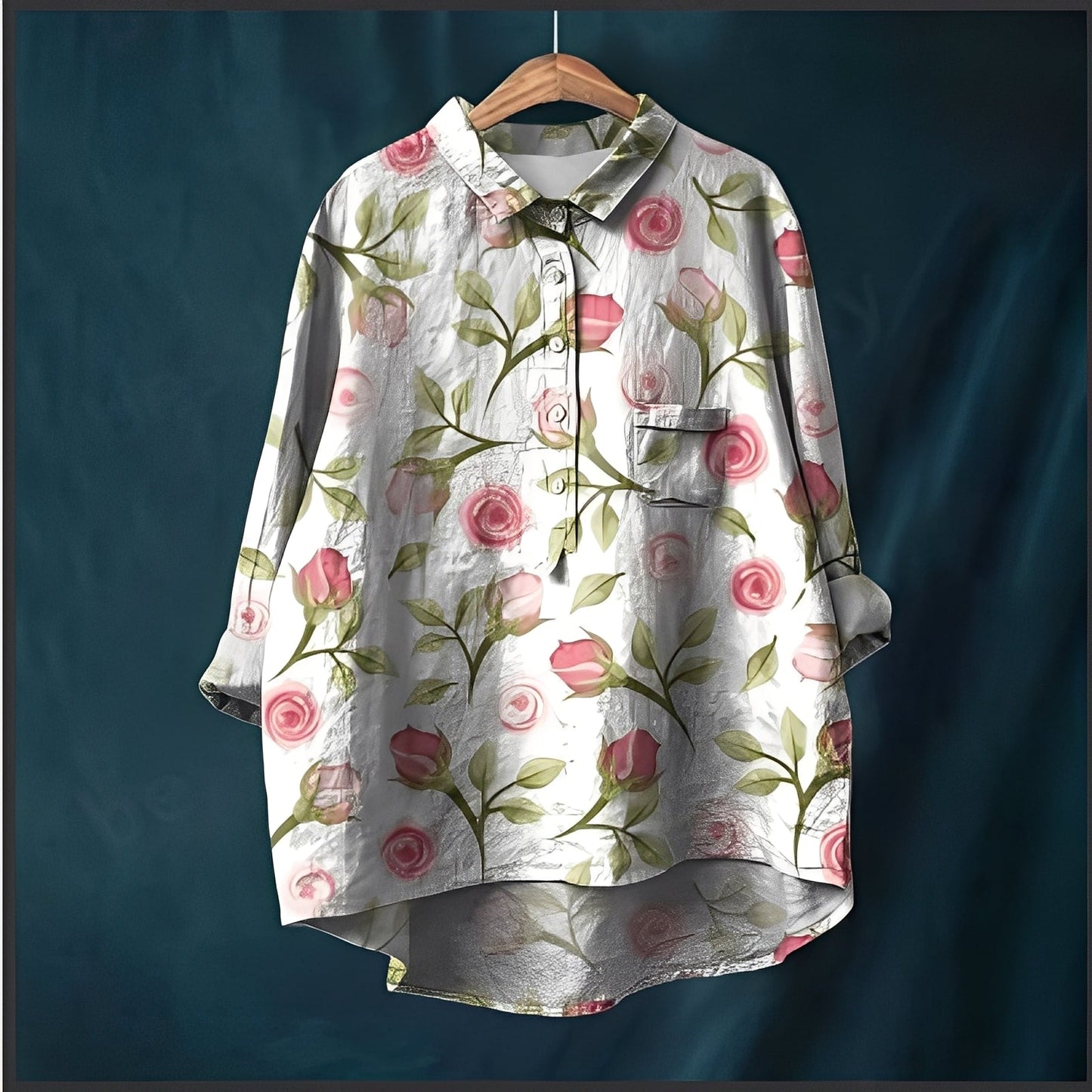 Garance - Classic long-sleeved blouse for woman