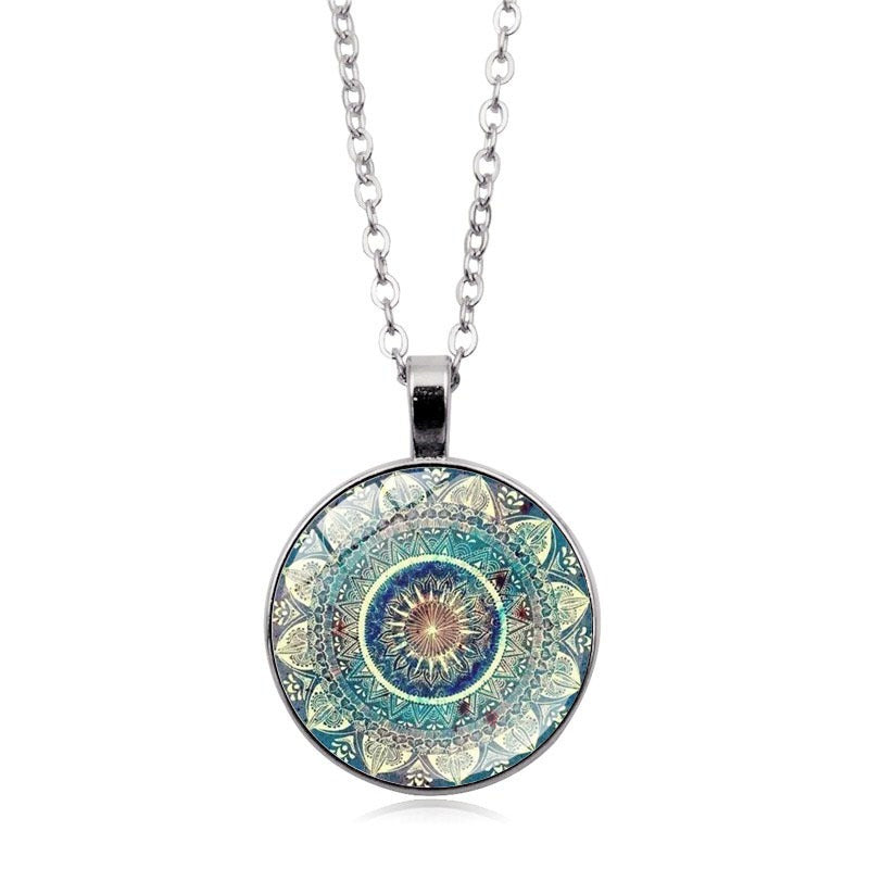 Indira – Colar de harmonia de mandala azul