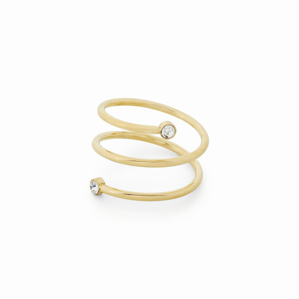 Riza – Bague espiral com pedra