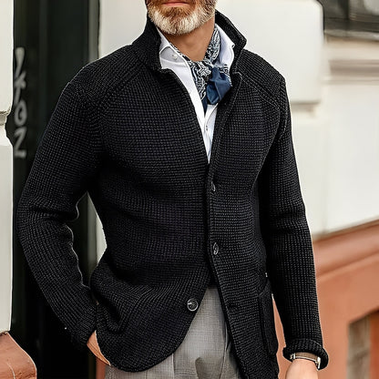 Kayden - Elegante Cardigan com Gola Alta para Homens