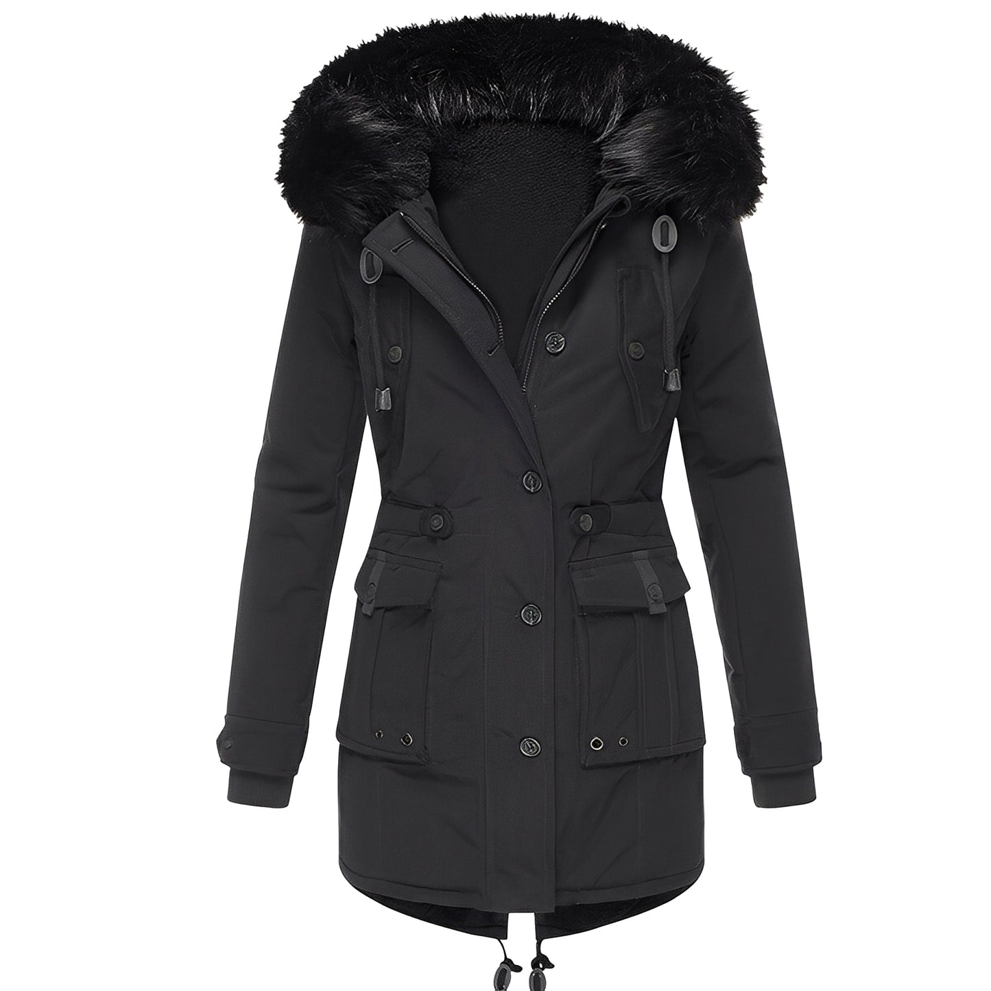 Elsie - Thick Jacket with Hood and Wool Lining for Women