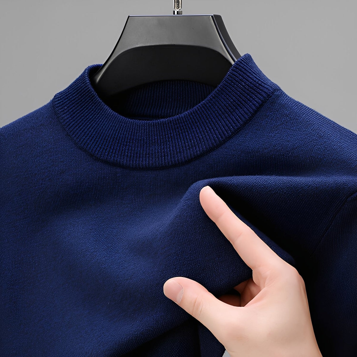 Davis – Elegante Sweater Masculino com Acabamento Inferior