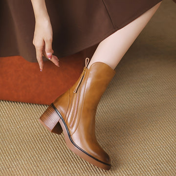 Connie - Elegantes botas com salto grosso para mulheres