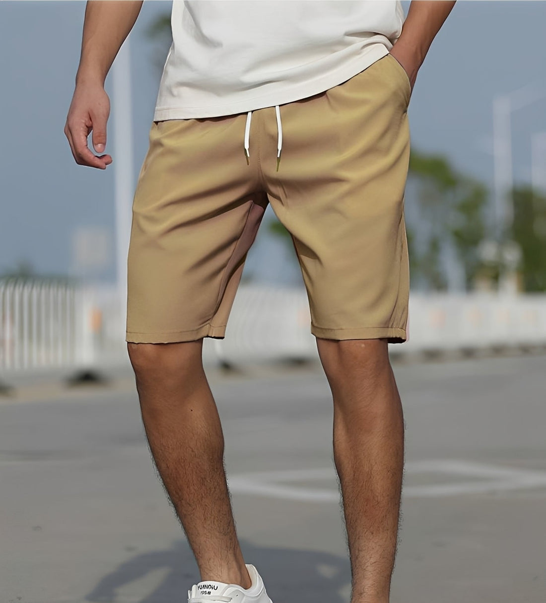 Tristan - Shorts confortáveis com cordão para homens