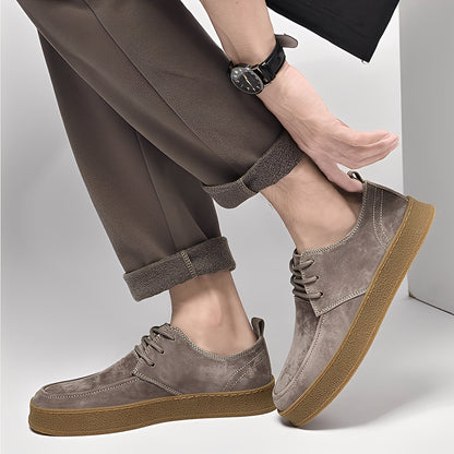Sylvan - Formal flat suede shoes for men