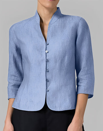 Lolicia - Blusa Casual com Mangas Três Quartos para Mulheres