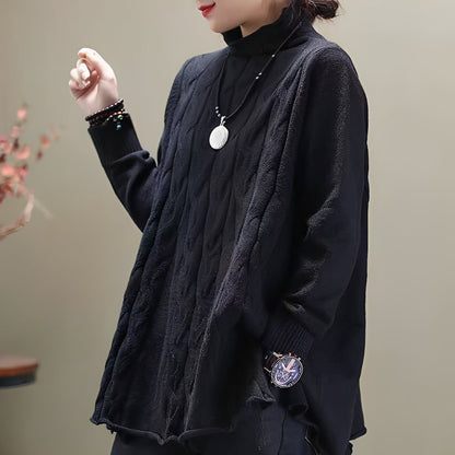 Carla - Pulôver Gola Alta Solto para Mulheres