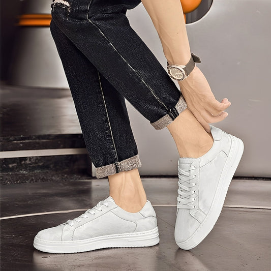 Ronan - Classic Leather and Canvas Sneakers for Men