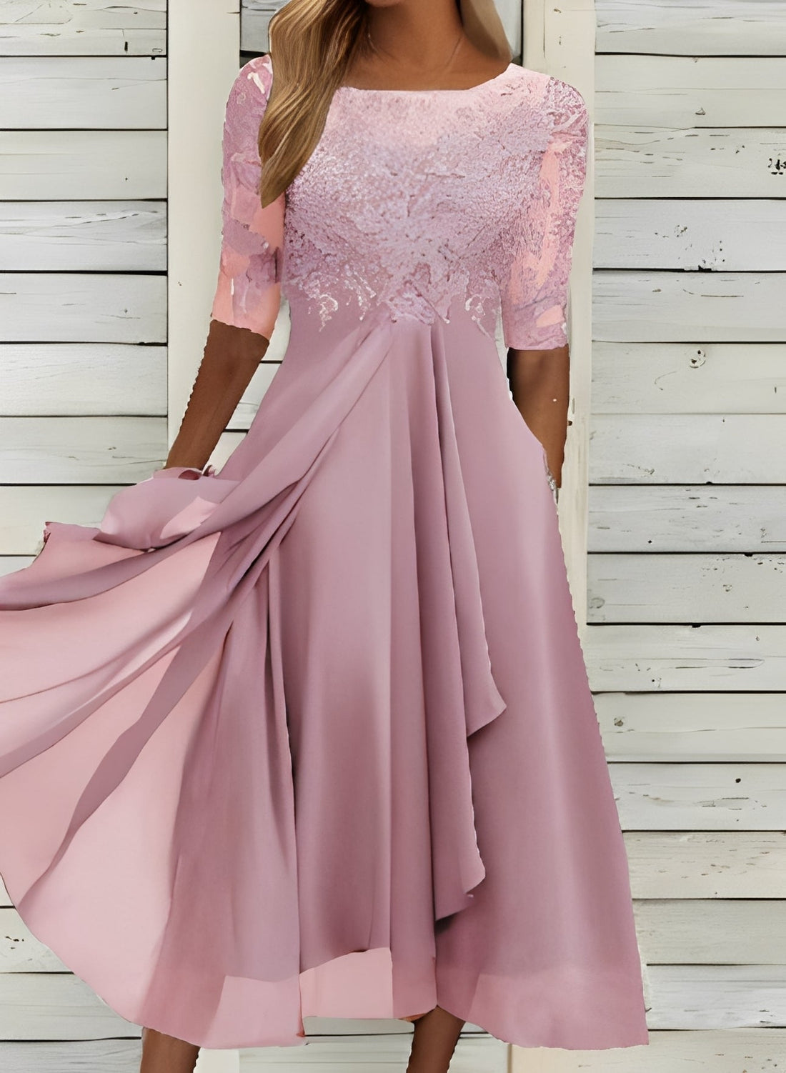 Lena – Vestido Midi para Mulheres – Confortável e elegante
